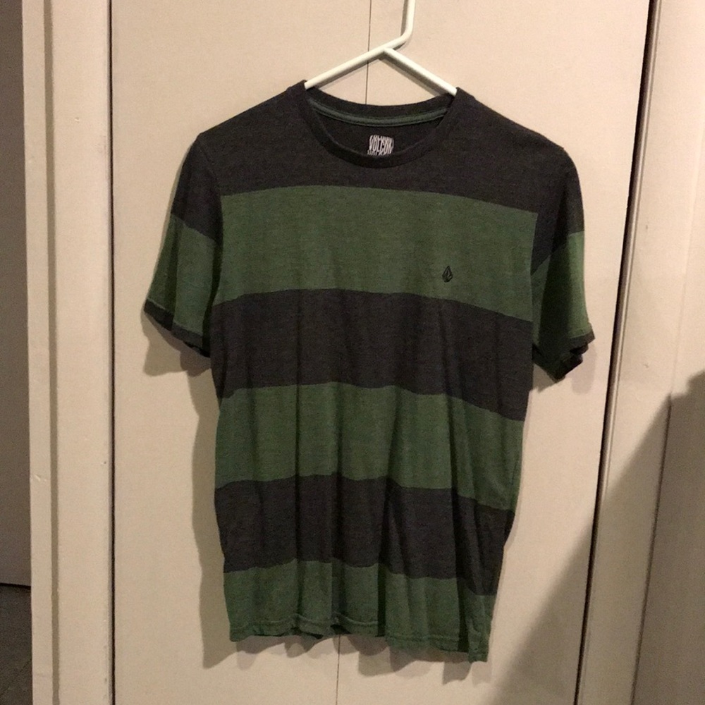 Volcom green striped T-shirt